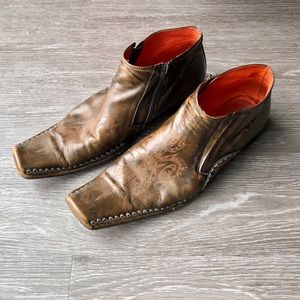Robert Wayne - Viscaya Brown Leather Chukka Boots